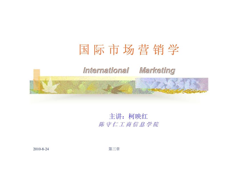 国际市场营销学 第四章 国际市场营销政治丶法律环境.ppt_第1页