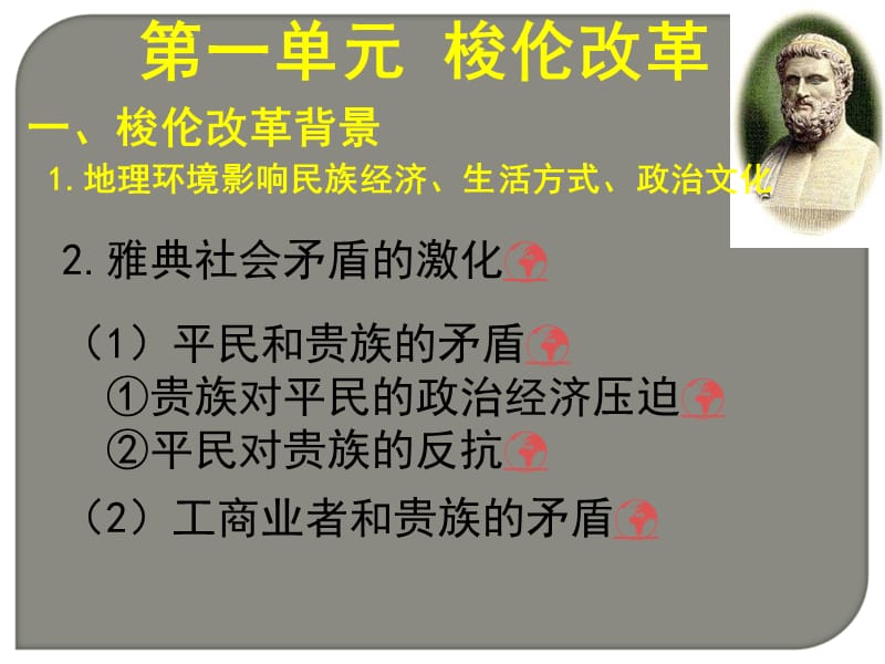 精品PPT课件--第一单元梭伦改革单元复习课件人教版选修2.ppt_第2页