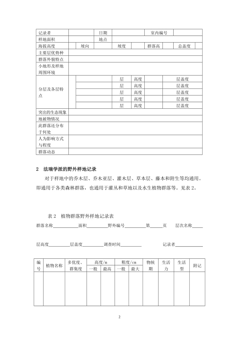 植物生态学野外调查方法.doc_第2页