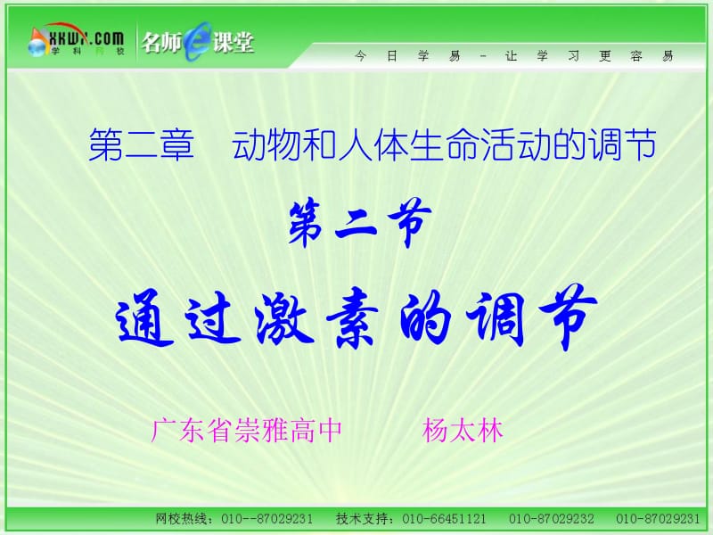 动物和人体生命活动通过激素的调节.ppt_第1页