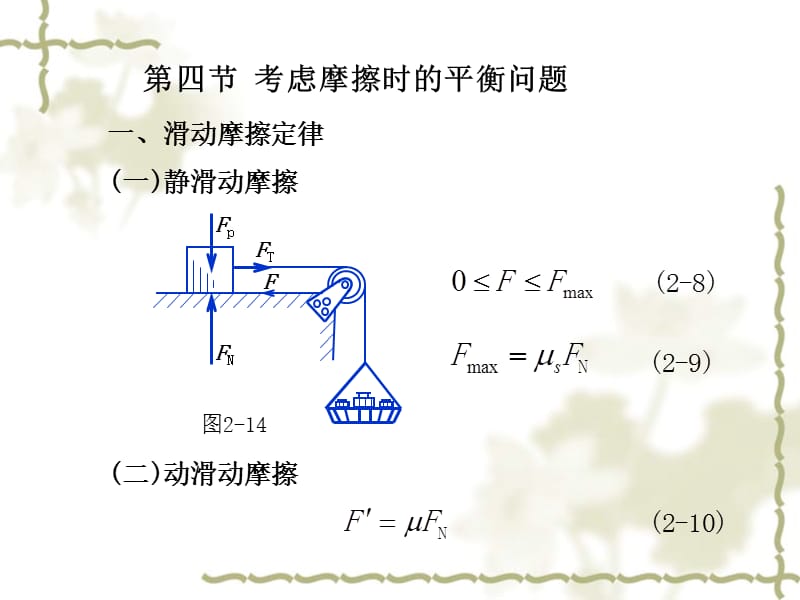 第四节考虑摩擦时的平衡问题.ppt_第1页