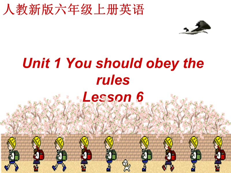 人教新版英语六上Unit1Youshouldobeytheruleslesson6课件.ppt_第1页