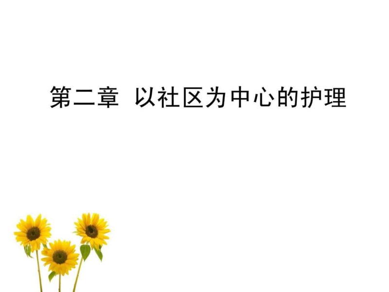 第二章 以社区为中心的护理.ppt_第1页