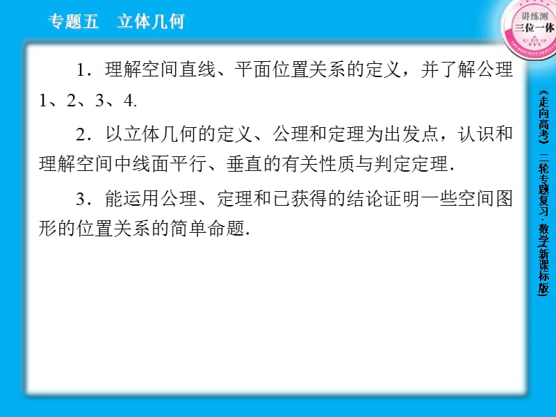 理解空间直线平面位置关系的定义并了解公理.ppt_第3页