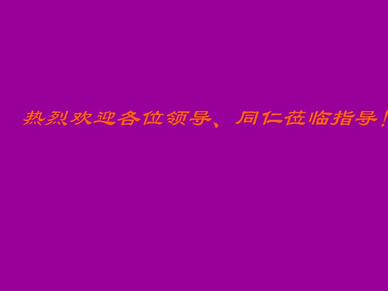 热烈欢迎各位领导同仁莅临指导！.ppt_第1页