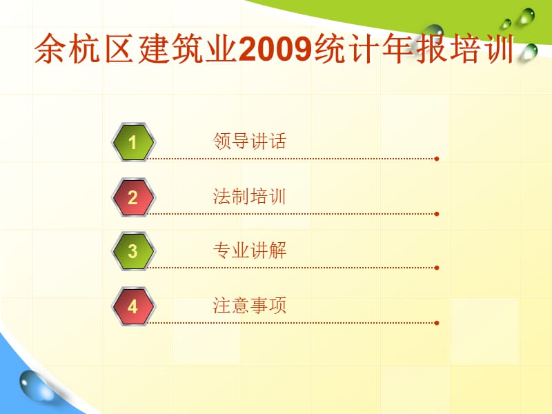 匿名用户余杭区建筑业2009统计年报培训.ppt_第1页