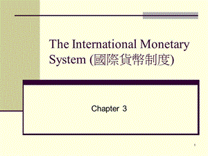 课件TheInternationalMonetarySystem国际货币制度.ppt