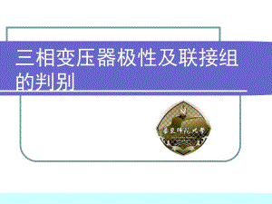 三相变压器极性及联接组的判别.ppt