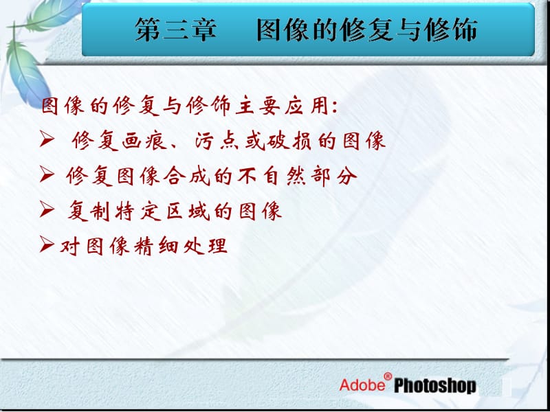 三章图像的修复与修饰ppt课件.ppt_第2页