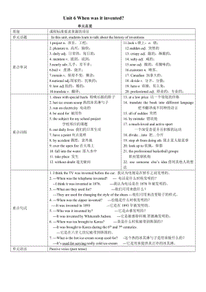 Unit6Whenwasitinvented全单元导学案（6课时）.doc