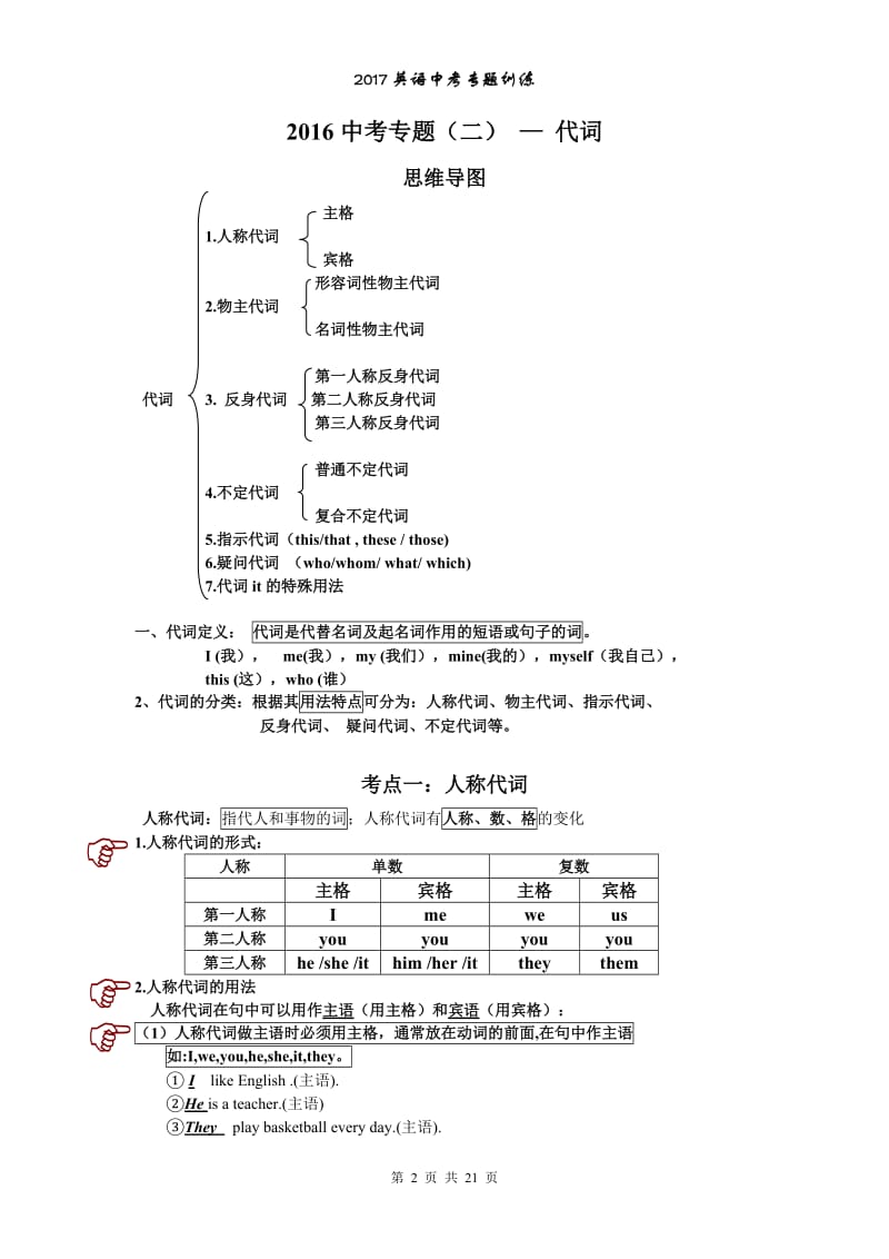 2017中考专题-代词.doc_第2页