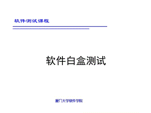 软件白盒测试.ppt