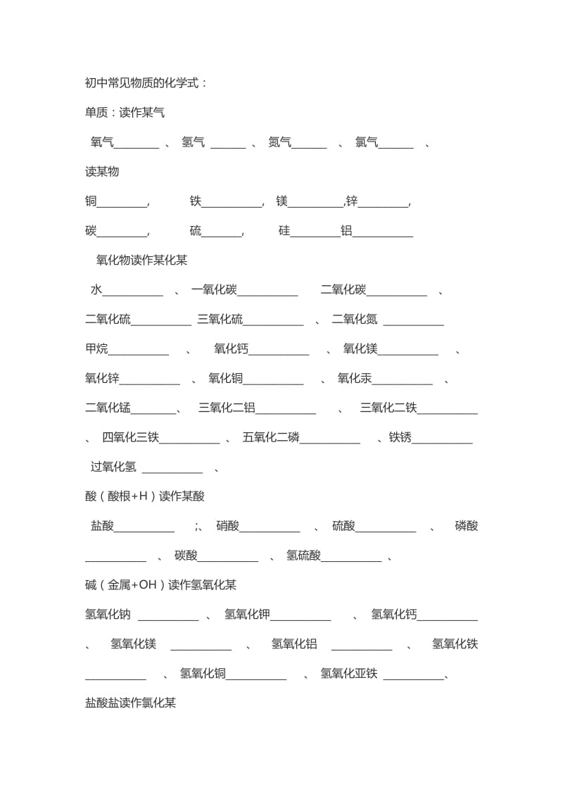 常见的化学式.doc_第1页