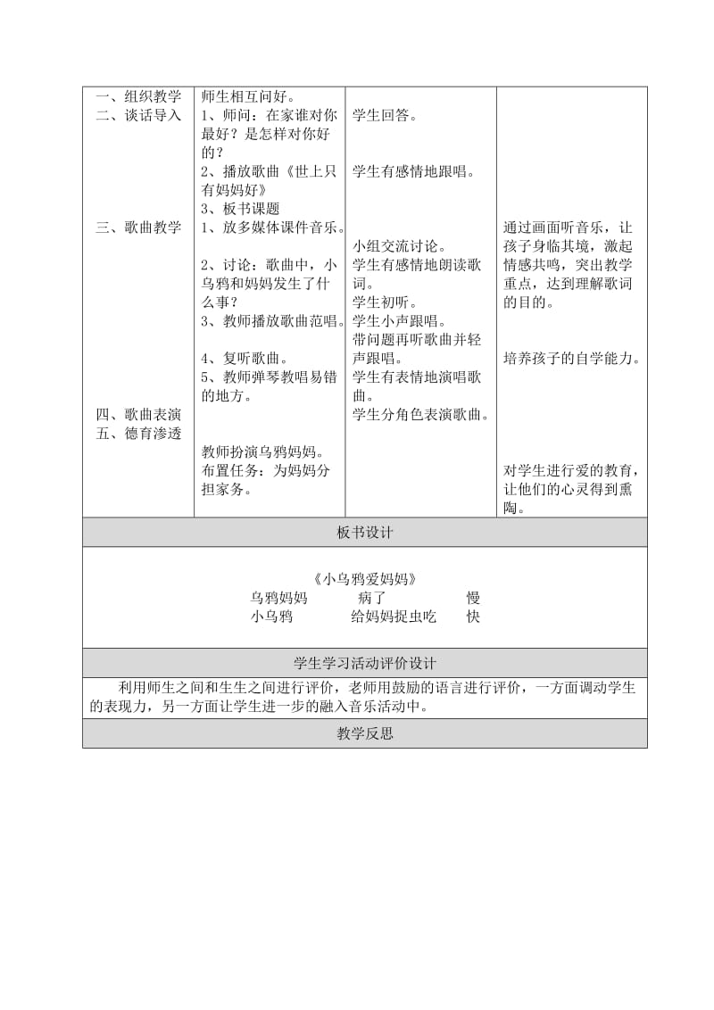 《小乌鸦爱妈妈》教案.doc_第2页