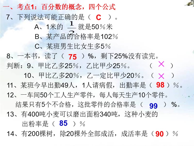 (北师大版)六年级上册数学_第二单元_百分数的应用_常考题型练习.ppt_第3页