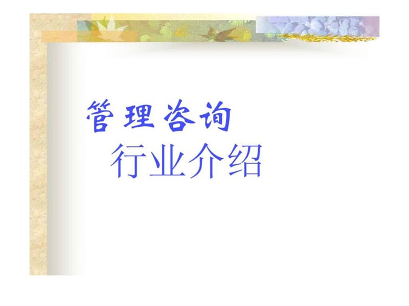 管理咨询行业介绍.ppt_第1页