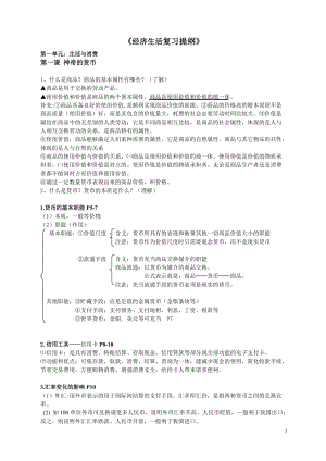 高中政治必修一知识点整理龚双.doc