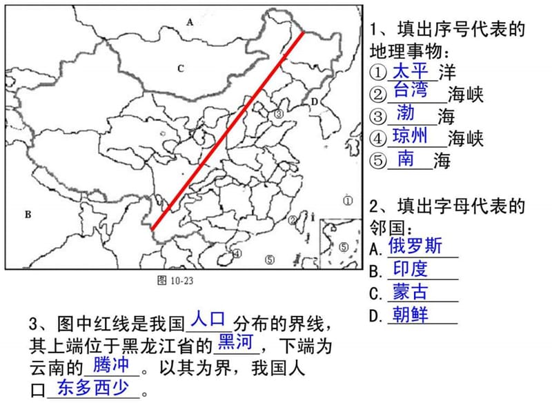 初中地理中考汇集(中考复习填图训练 地理八上填图题复习专题 重点地图图示).ppt_第2页