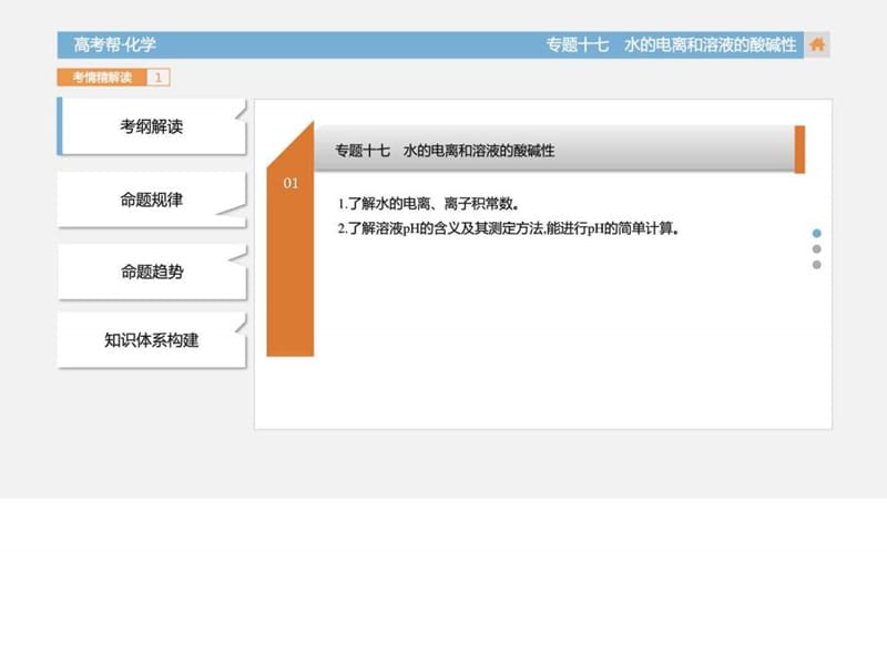 2018高考化学-精品课件-专题17 水的电离和溶液的酸碱性.ppt_第3页