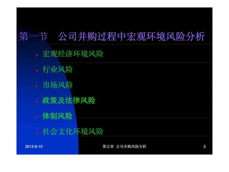 企业兼并理论与实务第五章公司并购风险分析.ppt_第2页