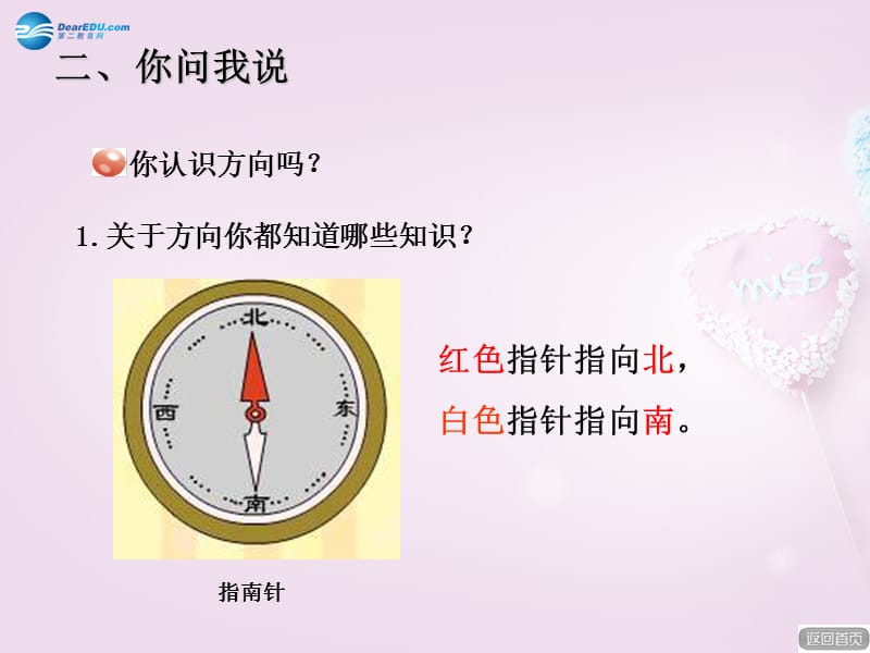 第六单元《美丽的校园认识方向》课件4青岛版.ppt_第3页