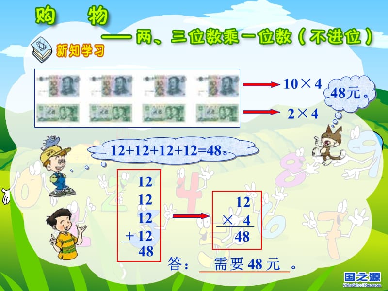 购物：两、三位数乘一位数（不进位）.ppt_第3页