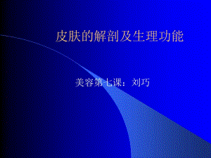 皮肤的解剖及生理.ppt