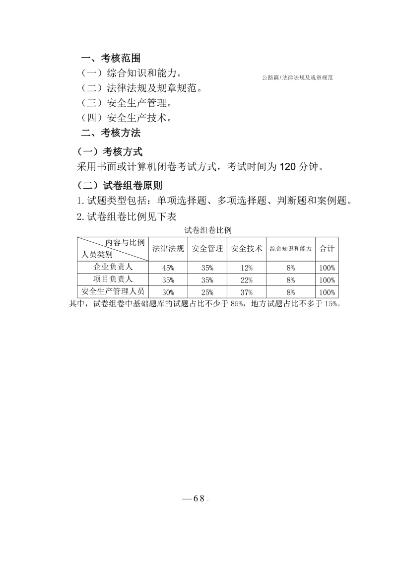 公路水运工程施工企业主要负责人和安全生产管理人员考核大纲及模拟题库.doc_第3页