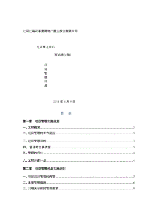 红河商业中心项目管理规划.doc