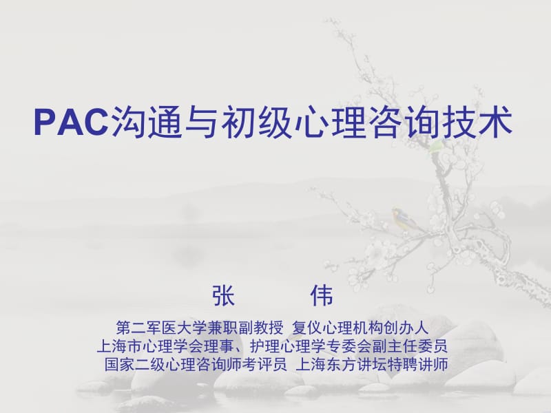 PAC沟通与初级心理咨询技术课件.ppt_第1页