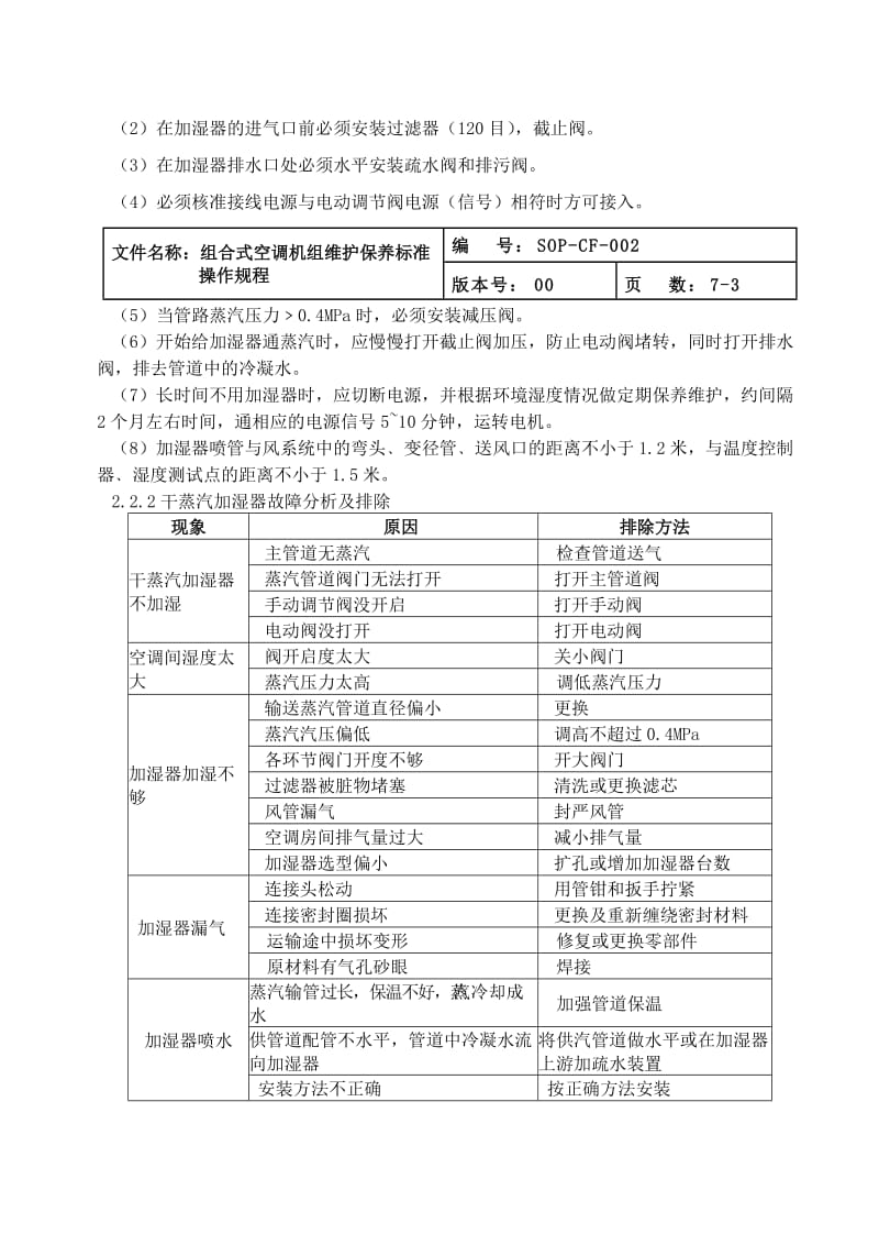 002 组合式空调机组维护保养标准操作规程.doc_第3页