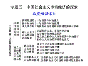 专题五中国社会主义市场经济的探索总览知识体系.ppt