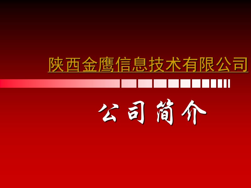 陕西金鹰信息技术有限公司.ppt_第1页