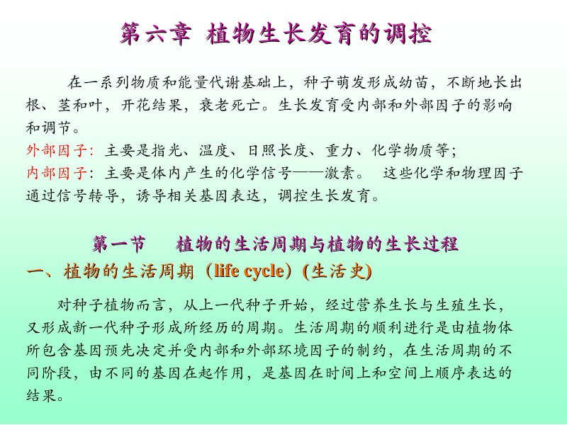 第六章植物的生长发育及其调控.ppt_第1页