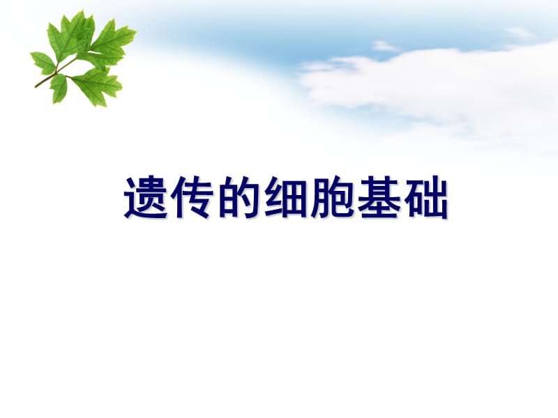 第三章遗传的细胞基础.ppt_第1页