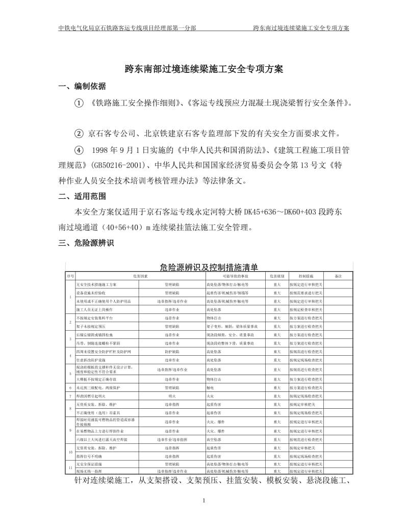 2跨东南过境通道挂篮施工安全专项措施.doc_第2页