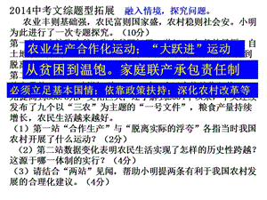 中考文综题型拓展融入情境探究问题农业丰则基.ppt