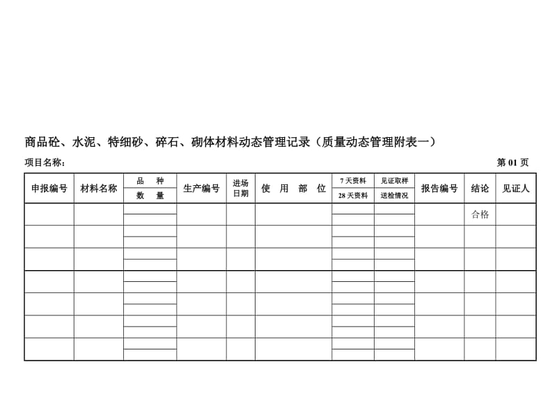 表1水泥材料动态管理记录.doc_第1页