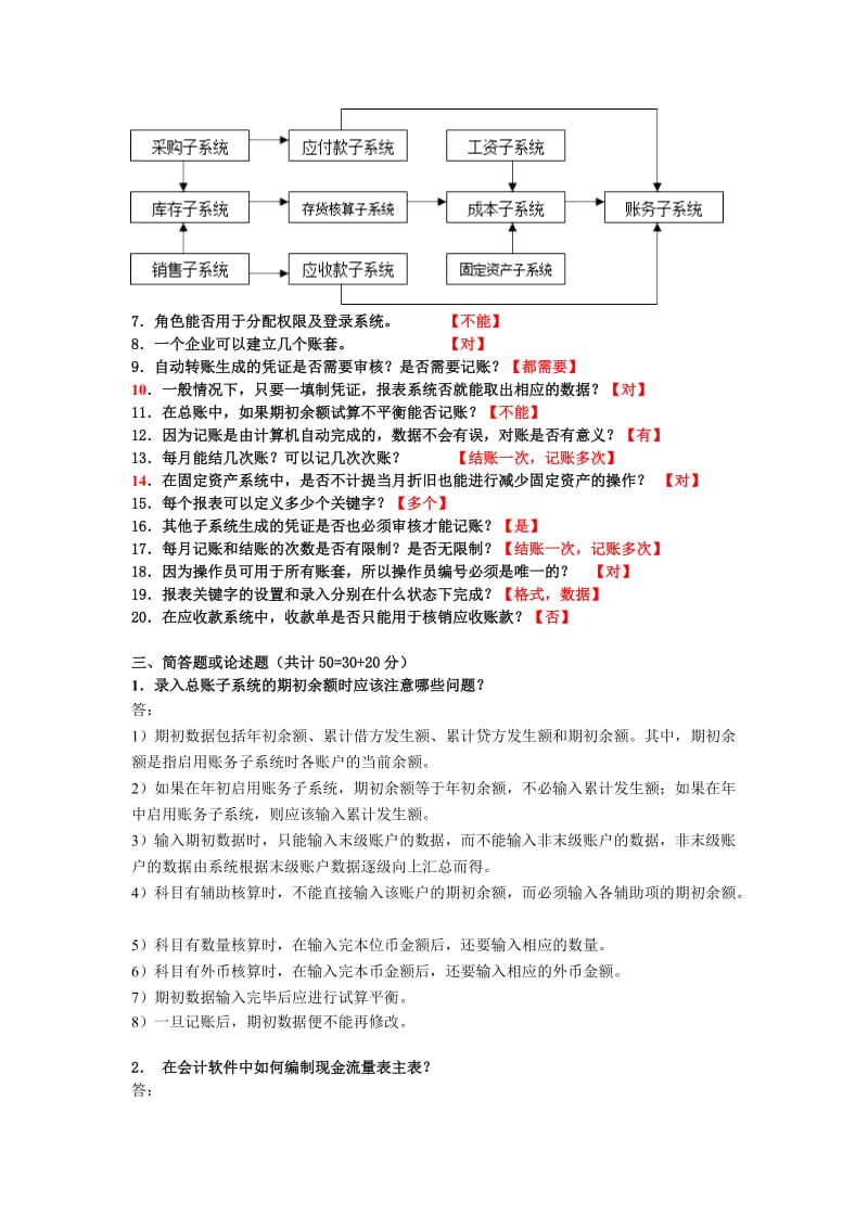 辅修会计信息系统期末考试题库.doc_第3页