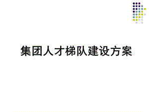 集团人才梯队建设方案.ppt