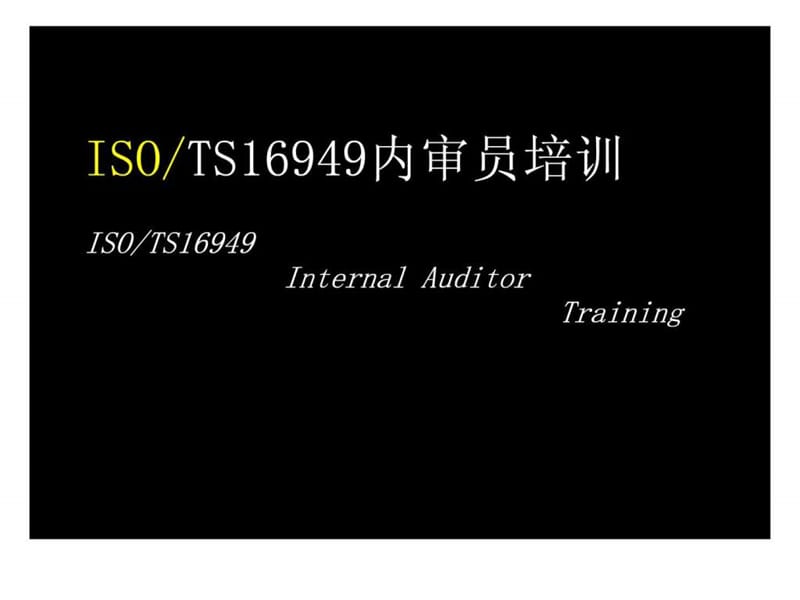 S16949_内审员培训材料_PPT_生产经营管理_经管营销_专业资料.ppt_第1页