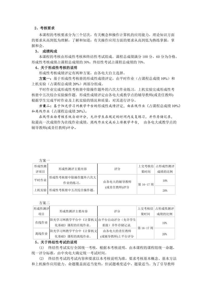 计算机文化基础课程考核说明2013.doc_第2页