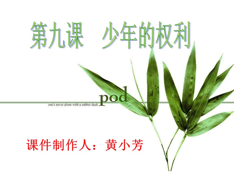 章节件制作人黄小芳.ppt_第1页