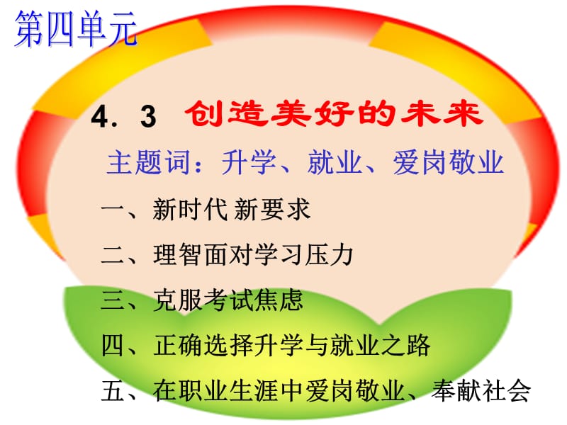 主题词升学就业爱岗敬业一新时代新要求二理智.ppt_第1页