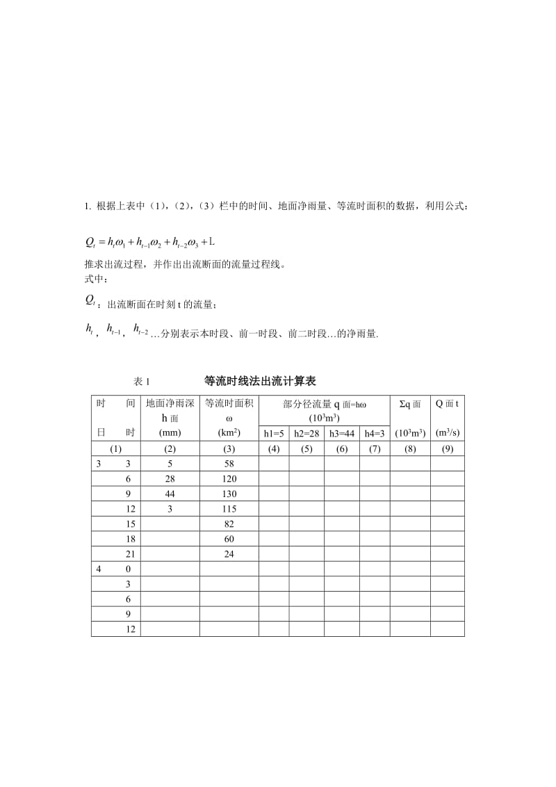 表7-2--等流时线法出流计算表.doc_第1页