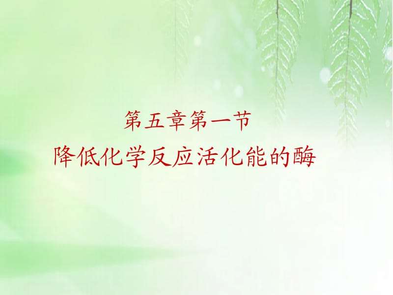 降低化学反应活化能的酶说课课件.ppt_第1页