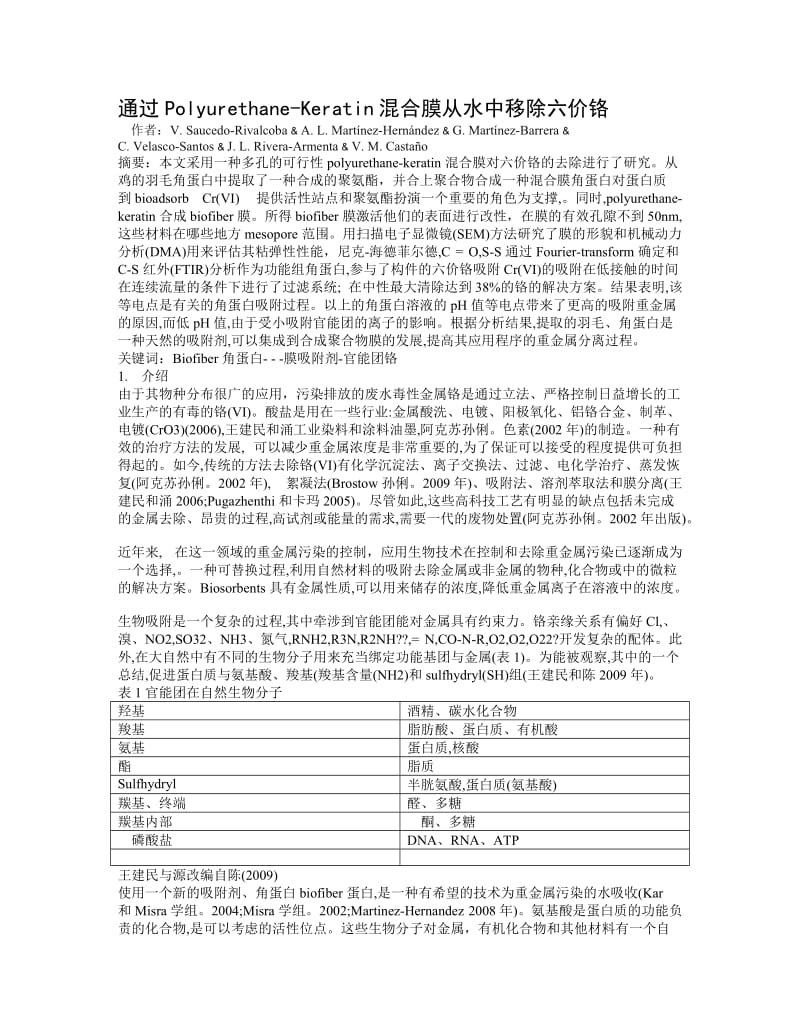 混合膜从水中移除六价铬.doc_第1页