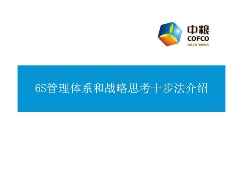 中粮-6S管理体系和战略思考十步法介绍.ppt_第1页