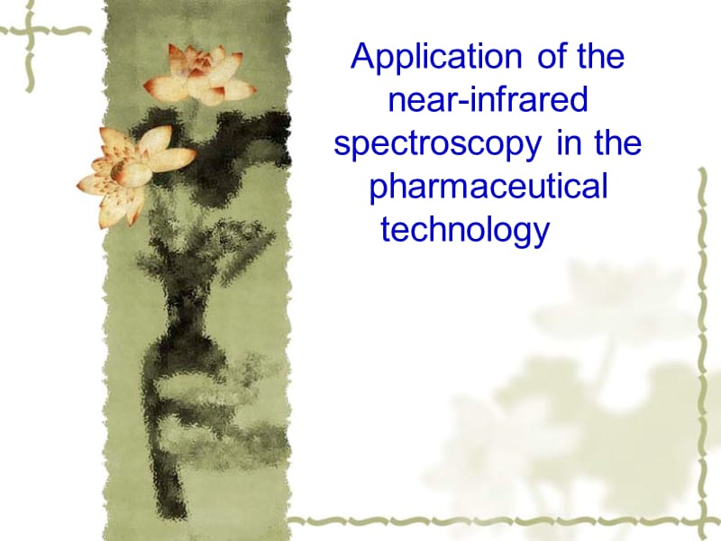 近红外光谱在药物技术方面的应用.ppt_第1页