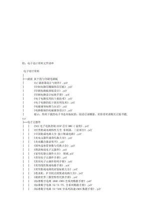 电子设计资料文件清单.doc